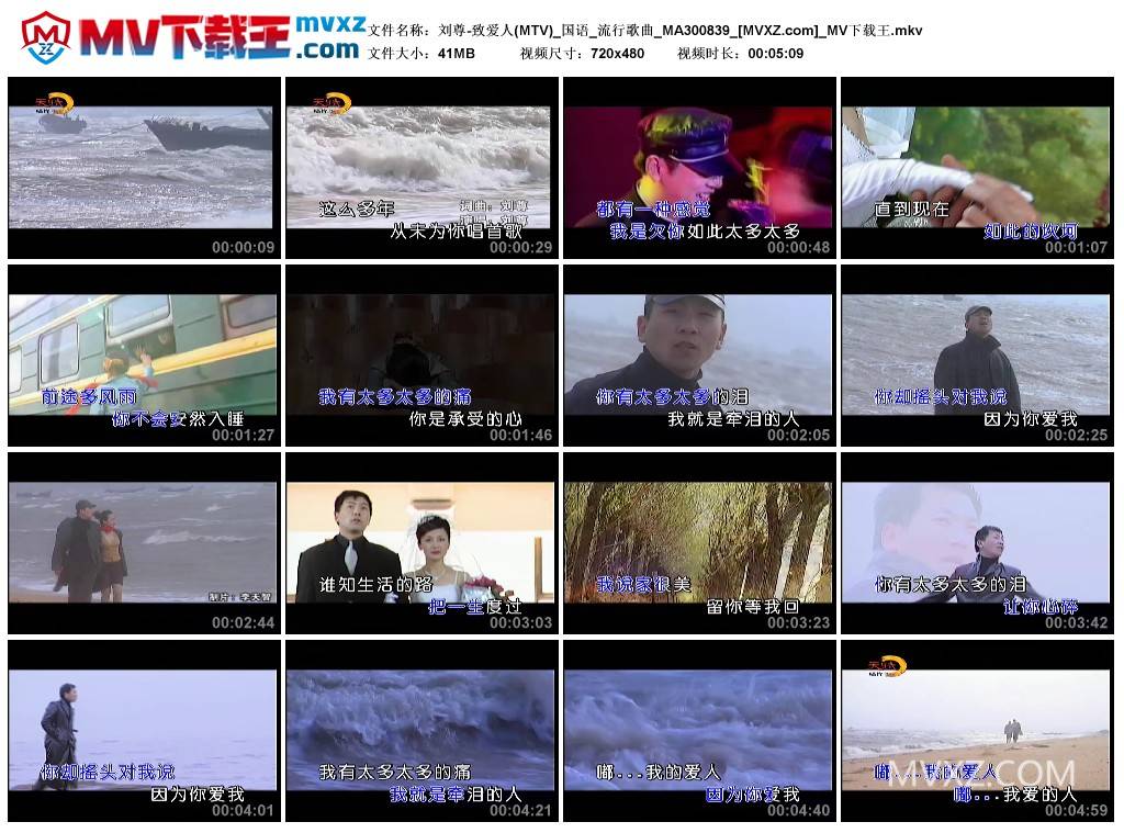 刘尊-致爱人(MTV)_国语_流行歌曲_MA300839